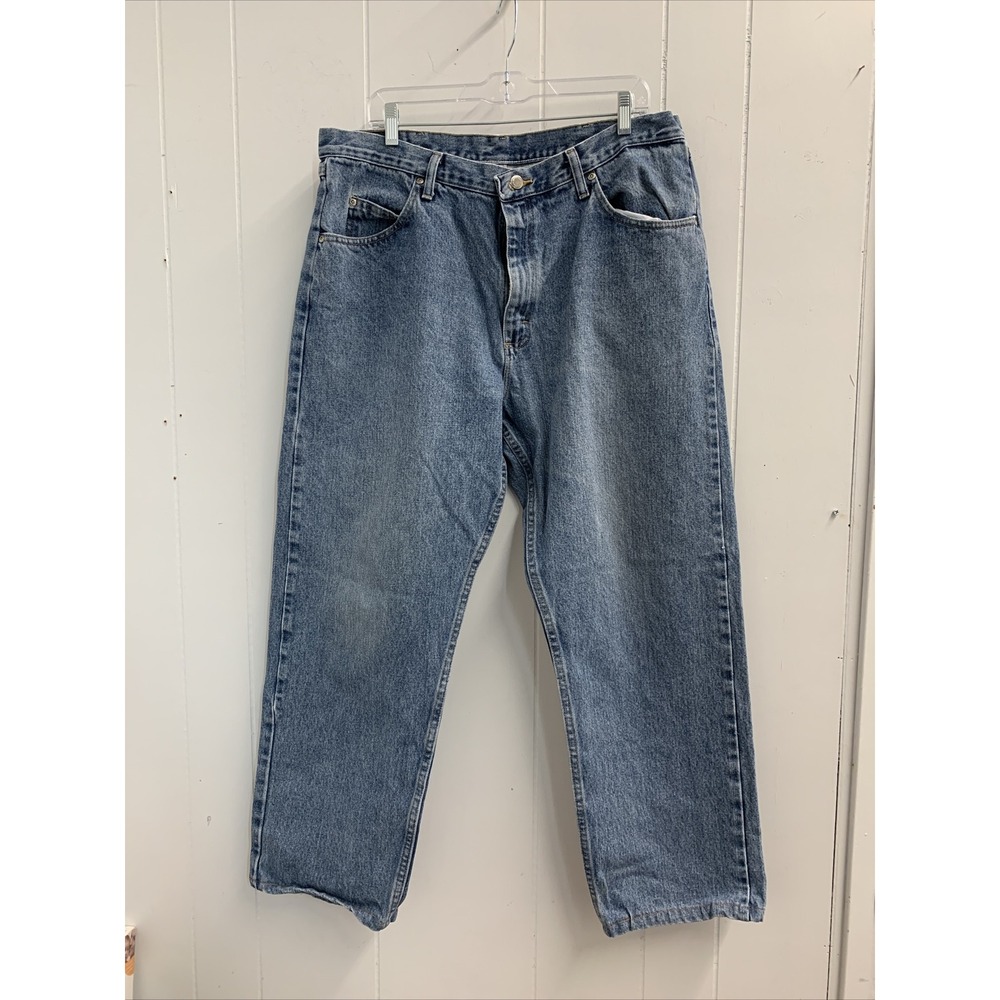 Vintage Wrangler Jeans Mens‎ 38 X 32 Light Blue Denim Relaxed Fit Straight Leg